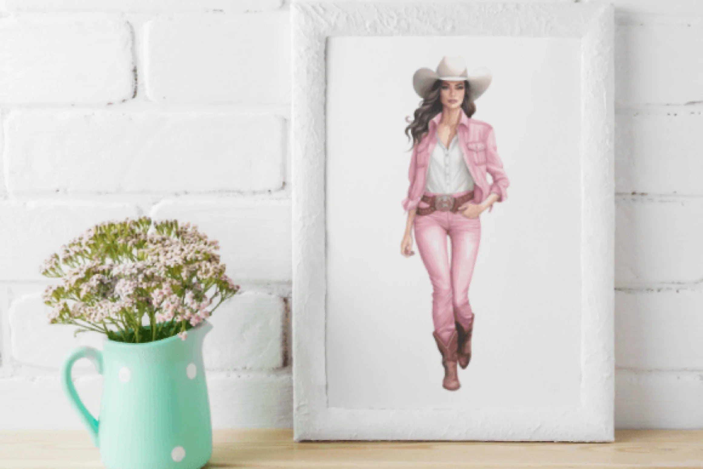 Pink Girl Cowboy Clipart Bundle - CraftNest - Digital Crafting and Art