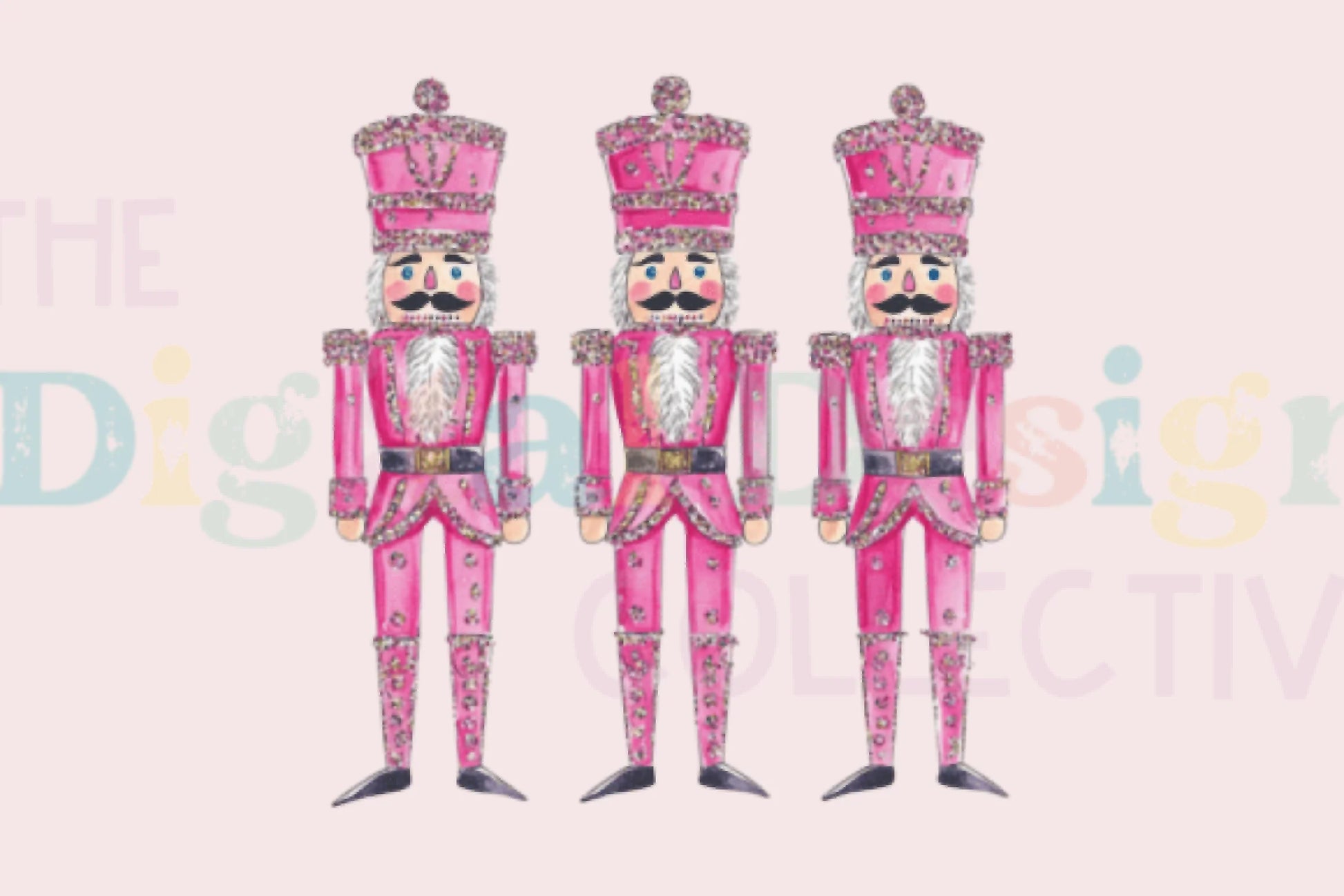 Pink Glitter Nutcracker Friends Clipart Bundle - CraftNest - Digital Crafting and Art