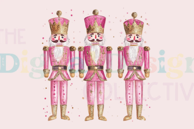 Pink Glitter Nutcracker Friends Clipart Bundle - CraftNest - Digital Crafting and Art