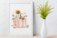 Pink Sunflower Pumpkin Clipart Bundle - CraftNest - Digital Crafting and Art