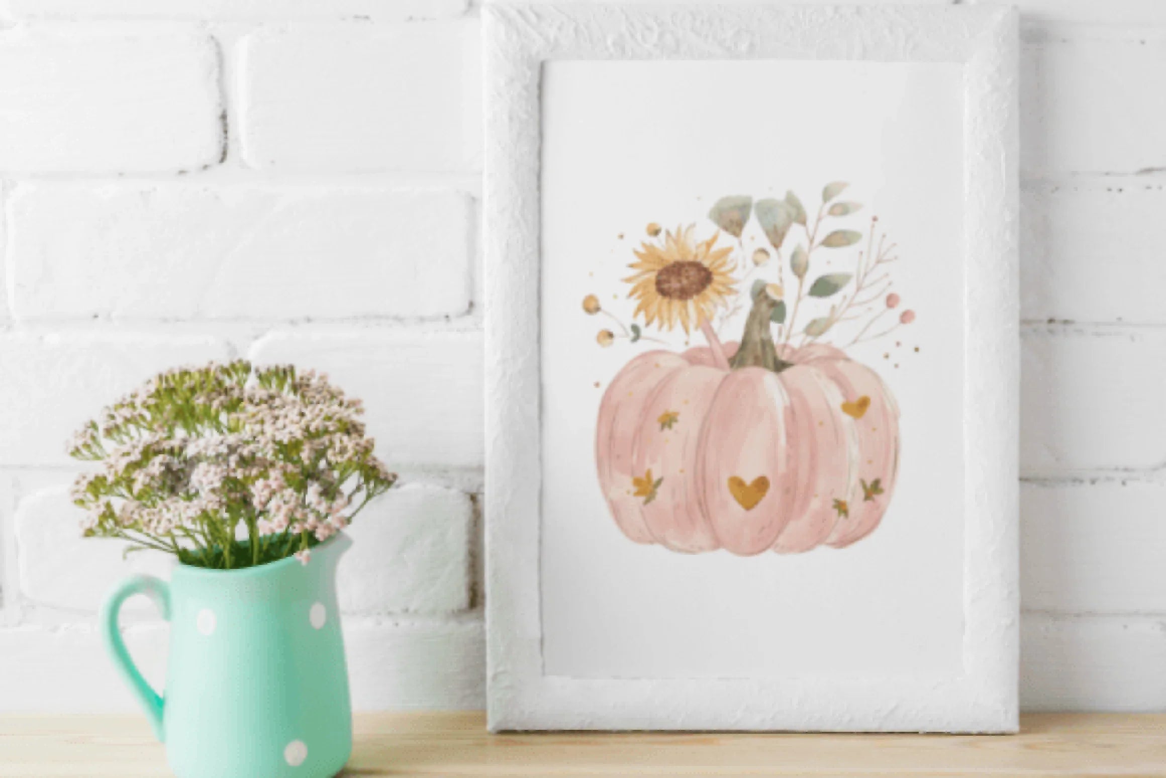 Pink Sunflower Pumpkin Clipart Bundle - CraftNest - Digital Crafting and Art