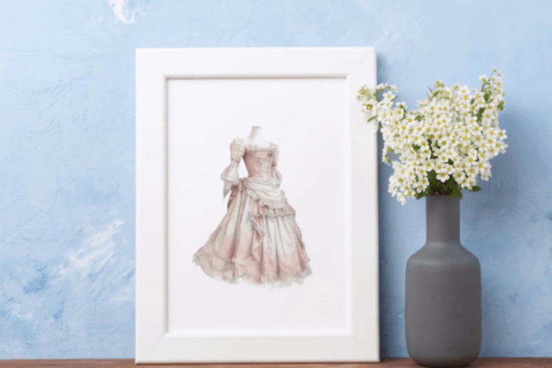 Pink Victorian Dresses Clipart Bundle - CraftNest - Digital Crafting and Art
