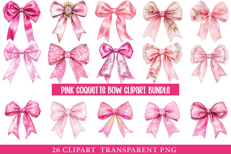 Pink Coquette Bow Clipart - CraftNest - Digital Crafting and Art