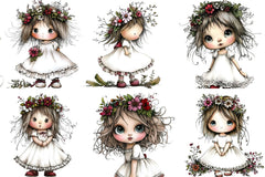 Pink Boho Girl Clipart Bundle - CraftNest - Digital Crafting and Art