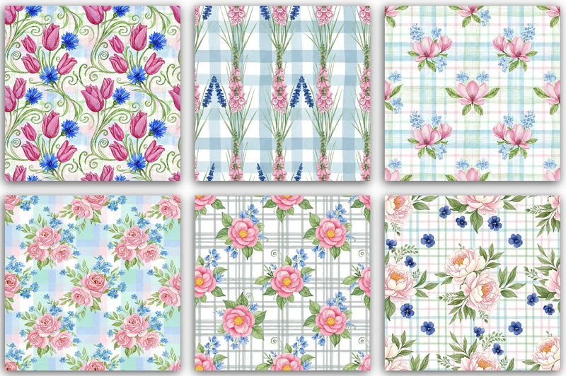 Pink Peonies Seamless Pattern Digital Paper - CraftNest - Digital Crafting and Art