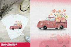 Pink Truck with Flowers and Love Clipart Bundle - CraftNest - Digital Crafting and Art