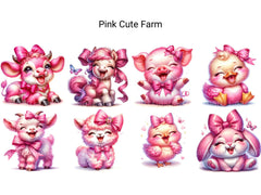 Pink Cute Farm - CraftNest - Digital Crafting and Art