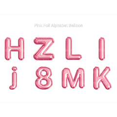 Pink Foil Alphabet Balloon Clipart - CraftNest - Digital Crafting and Art