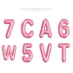 Pink Foil Alphabet Balloon Clipart - CraftNest - Digital Crafting and Art