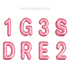 Pink Foil Alphabet Balloon Clipart - CraftNest - Digital Crafting and Art