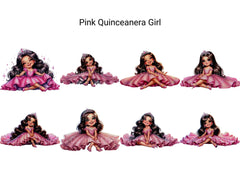 Pink Quinceañera Girl - CraftNest - Digital Crafting and Art