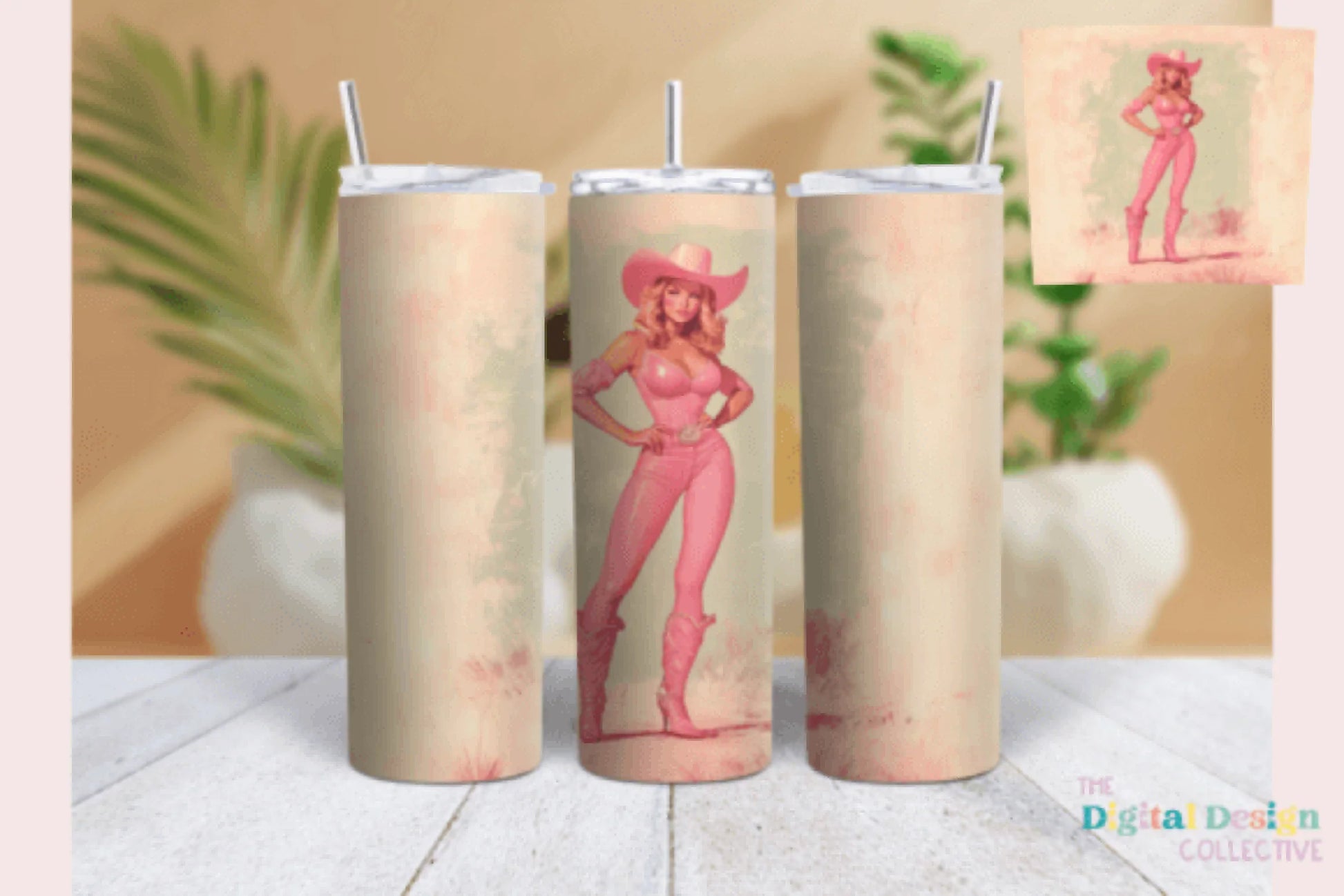 Pinup Girl Western Tumbler Wrap Bundle - CraftNest - Digital Crafting and Art