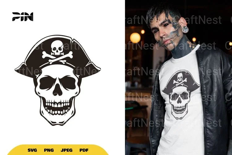 Pirate Skull Head SVG Bundle - CraftNest - Digital Crafting and Art