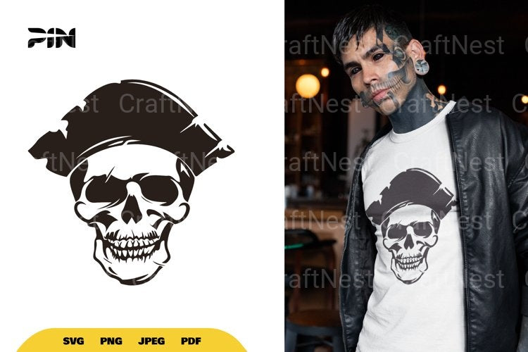 Pirate Skull Head SVG Bundle - CraftNest - Digital Crafting and Art