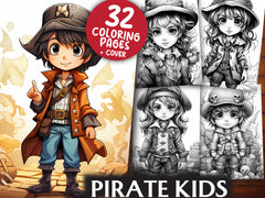 Pirate Kids Coloring Books - CraftNest