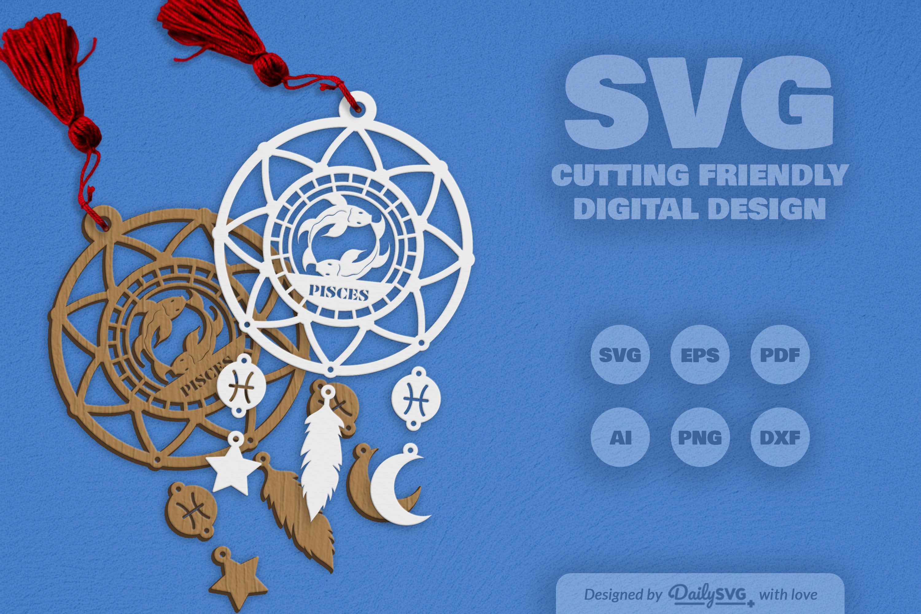 Pisces Dream Catcher Set SVG Bundle 2