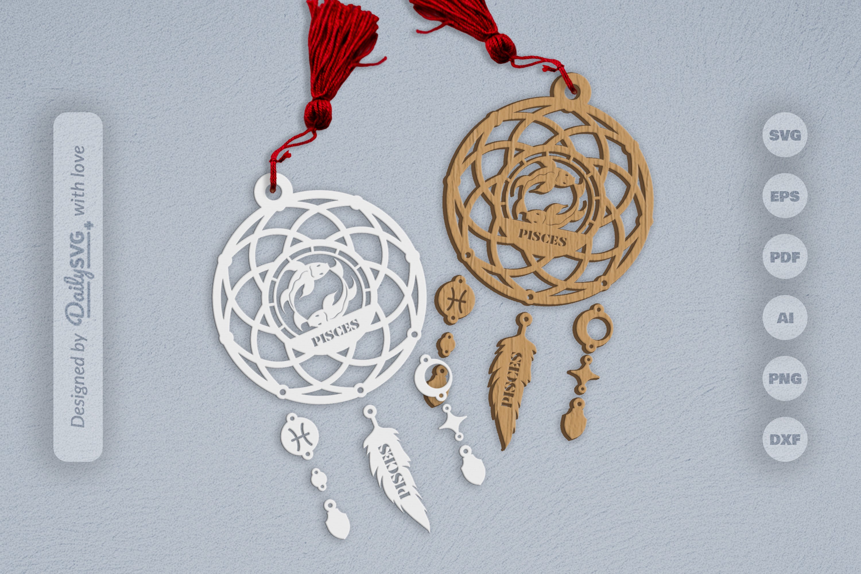 Pisces Dream Catcher Set SVG Bundle 6