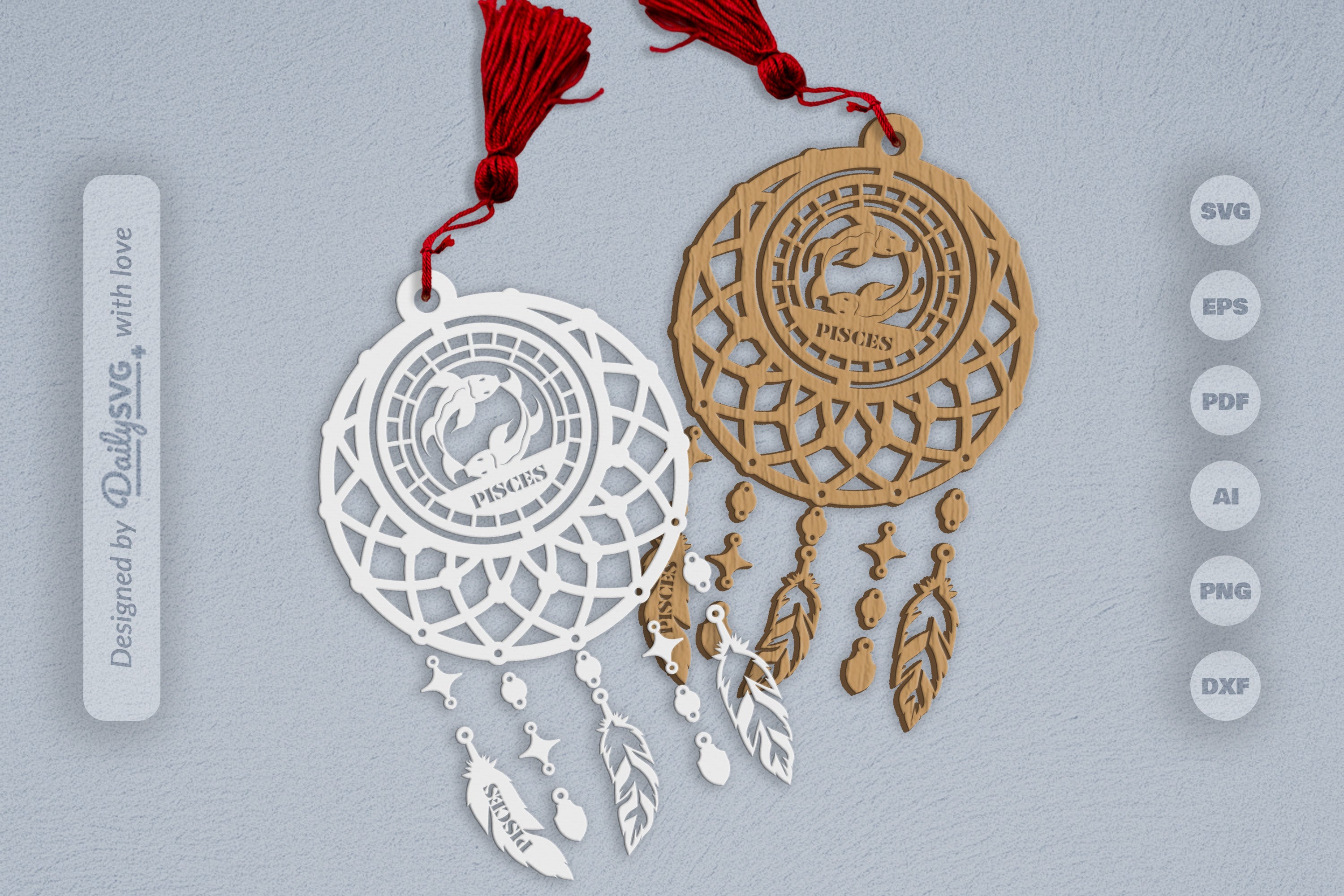 Pisces Dream Catcher Set SVG Bundle 1