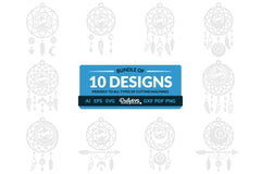 Pisces Dream Catcher Laser Cut Clipart Set - CraftNest - Digital Crafting and Art