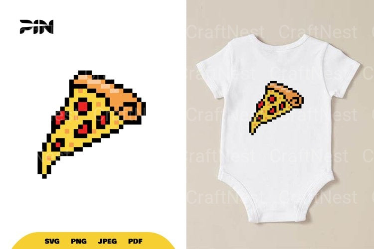 Pixel Art Fast Food 8Bit Pizza Clipart Bundle - CraftNest - Digital Crafting and Art