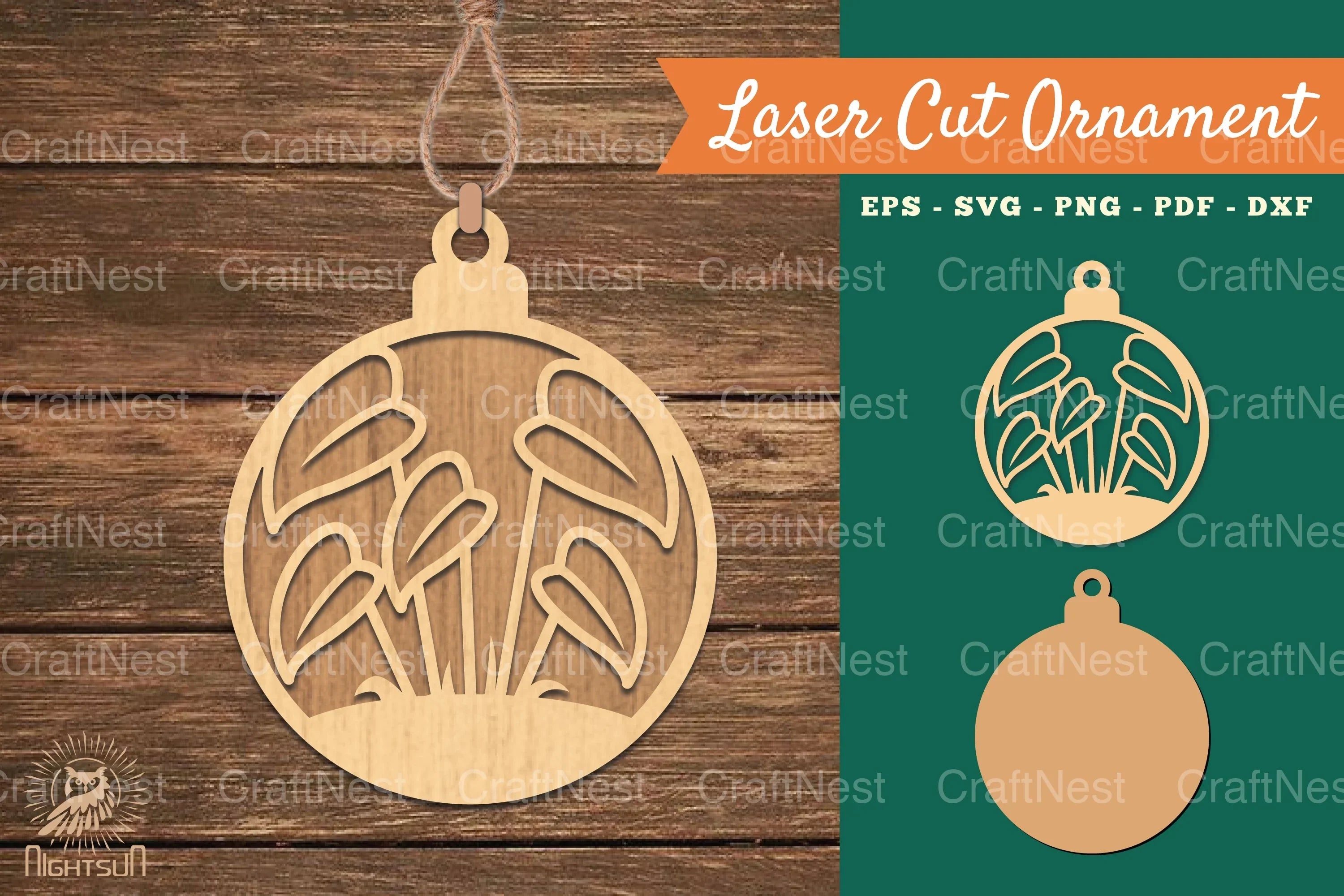 Plant Laser Cut Ornament SVG Bundle - CraftNest - Digital Crafting and Art