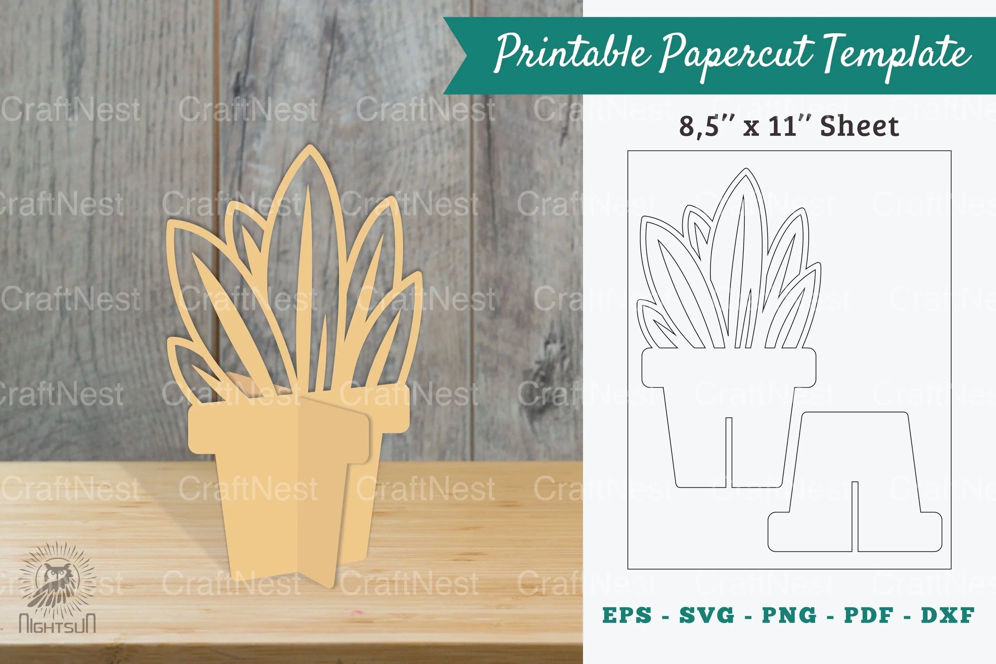 Plant Printable Cut Template Bundle - CraftNest - Digital Crafting and Art