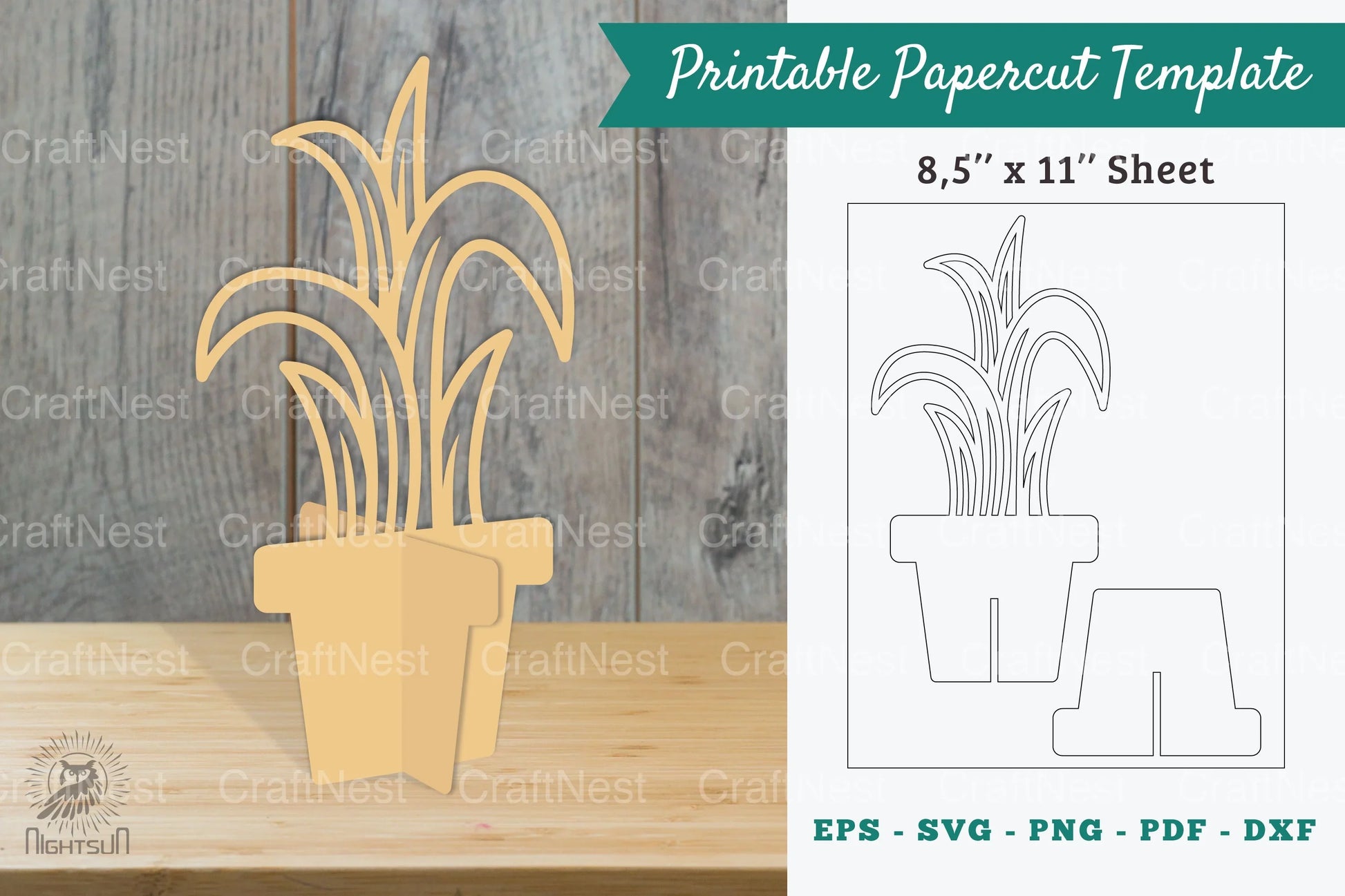 Plant Printable Cut Template Bundle - CraftNest - Digital Crafting and Art