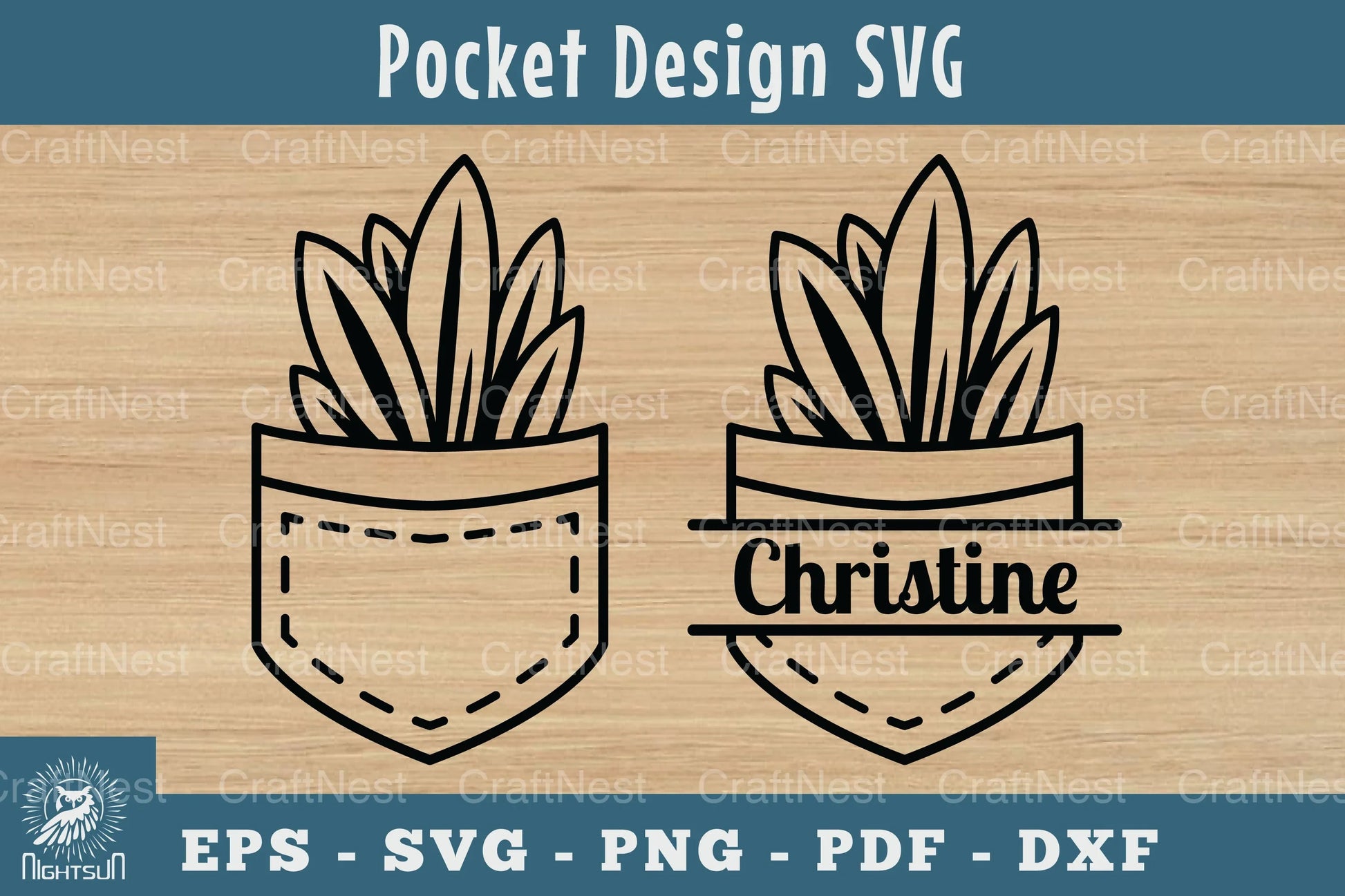Plant in Pocket Silhouette Design Clipart Bundle - CraftNest - Digital Crafting and Art