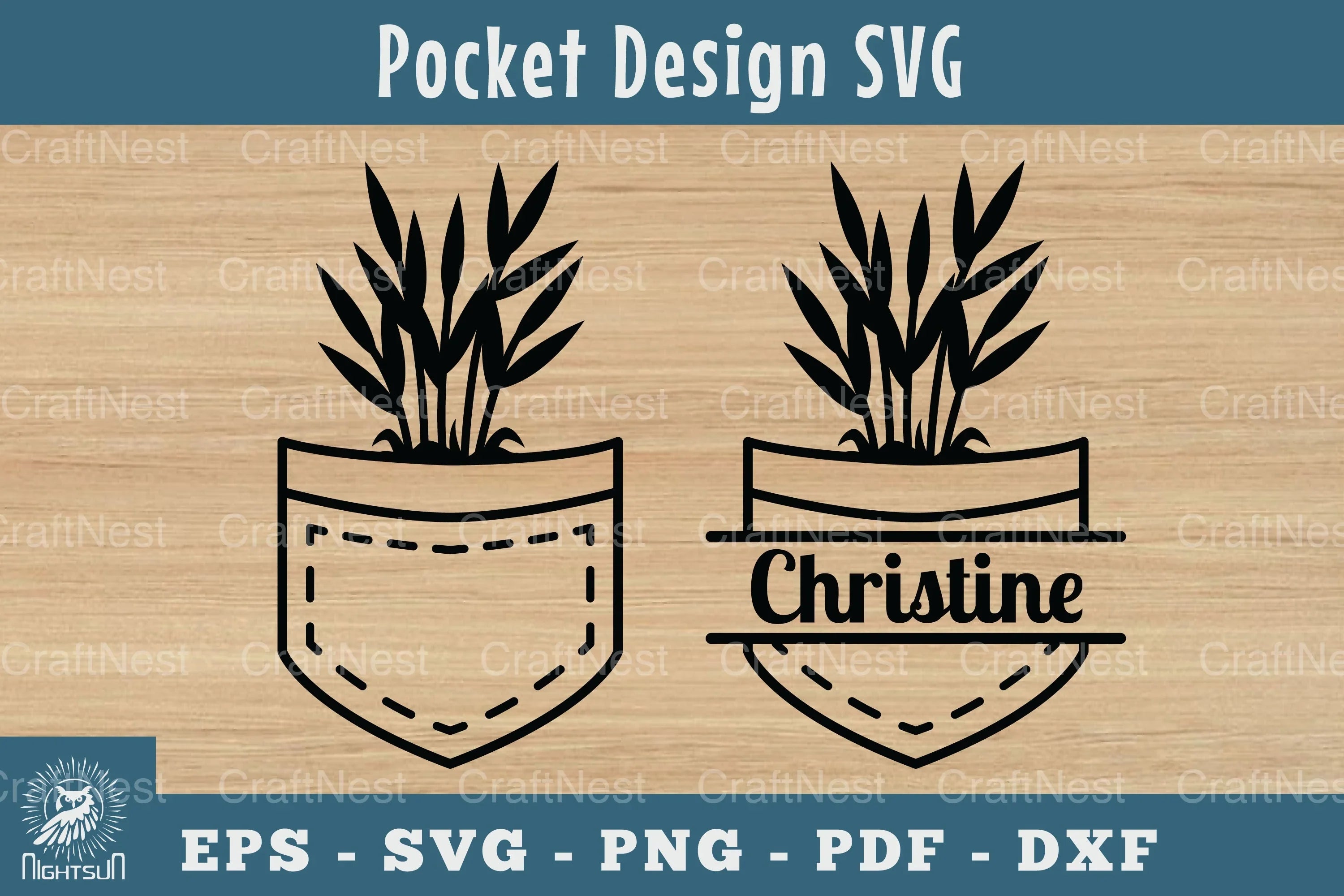 Plant in Pocket Silhouette Design Clipart Bundle - CraftNest - Digital Crafting and Art