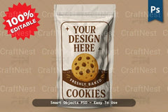 Realistic Plastic Packaging Pouch Mockup - CraftNest - Digital Crafting and Art