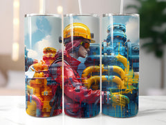 Plumber Profession 3 Tumbler Wrap - CraftNest - Digital Crafting and Art