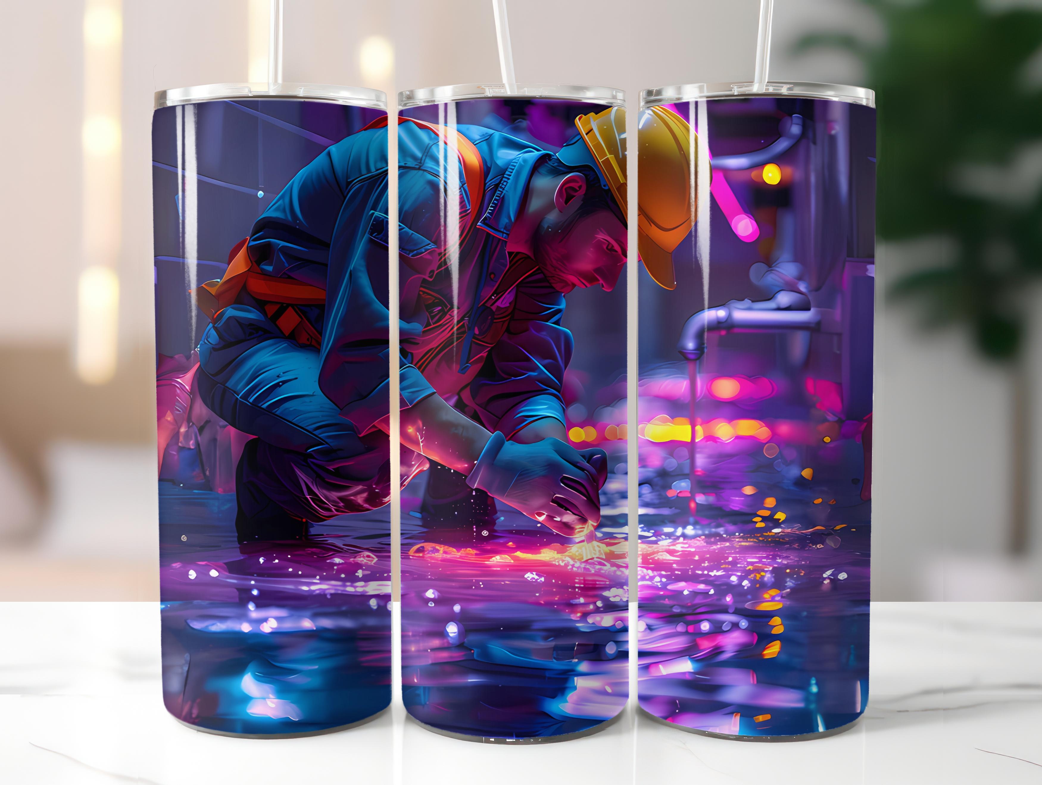 Plumber Profession 2 Tumbler Wrap - CraftNest - Digital Crafting and Art