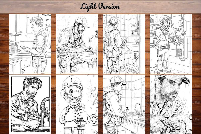 Plumber Coloring Books - CraftNest - Digital Crafting and Art