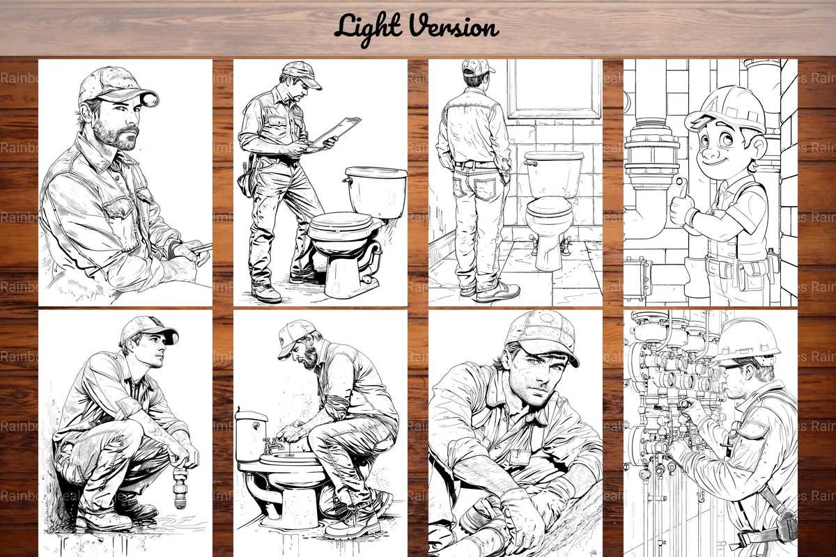 Plumber Coloring Books - CraftNest - Digital Crafting and Art