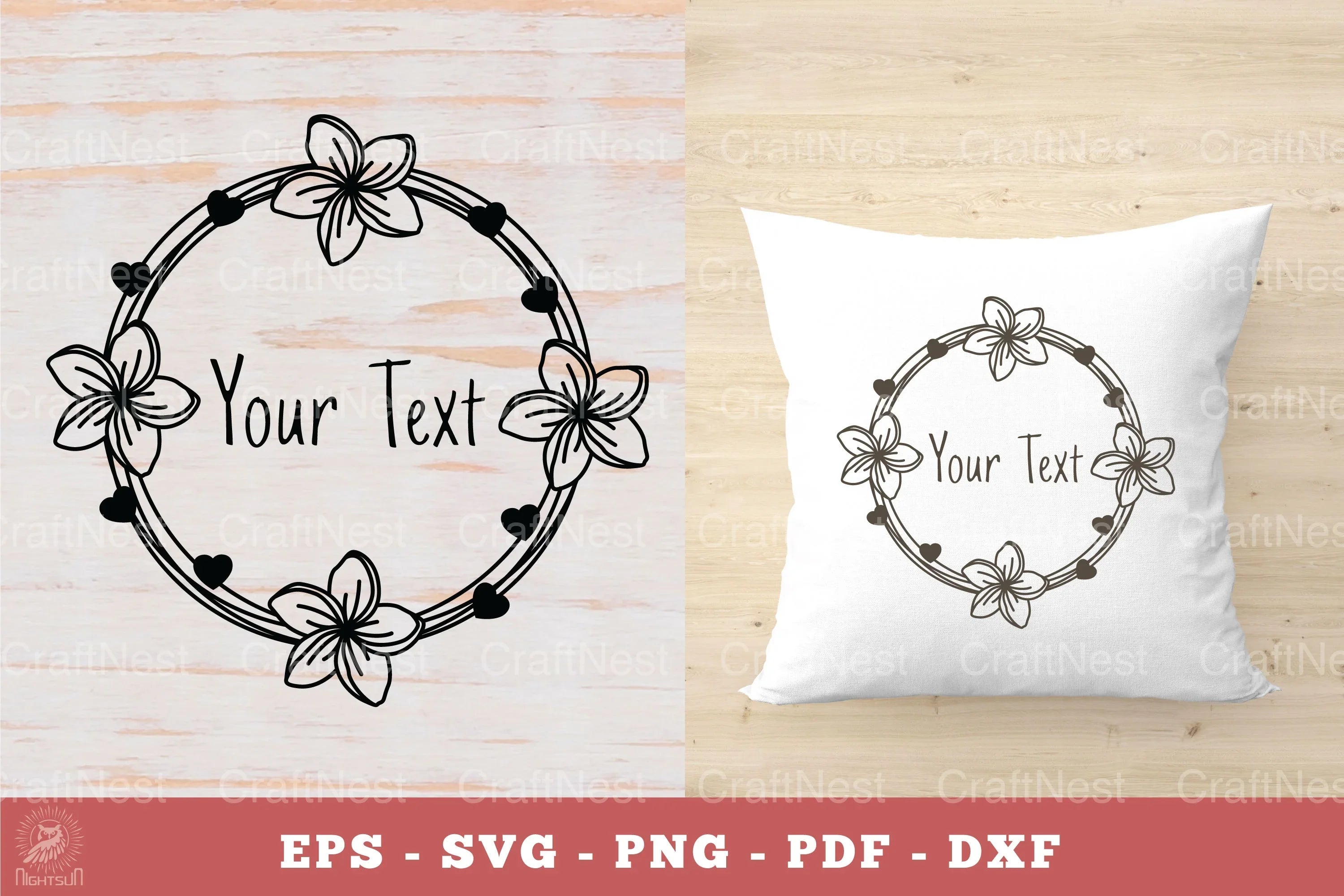 Plumeria Flowers Monogram SVG Bundle - CraftNest - Digital Crafting and Art
