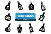 Halloween Poison Bottle Clipart - Daily SVG Bundles 1