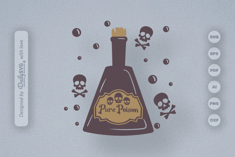 Poison Bottle Halloween SVG Bundle 5 - CraftNest - Digital Crafting and Art
