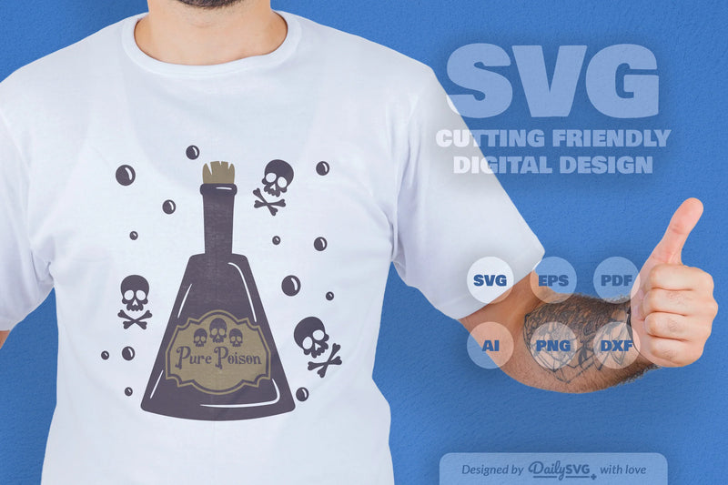 Poison Bottle Halloween SVG Bundle 5 - CraftNest - Digital Crafting and Art