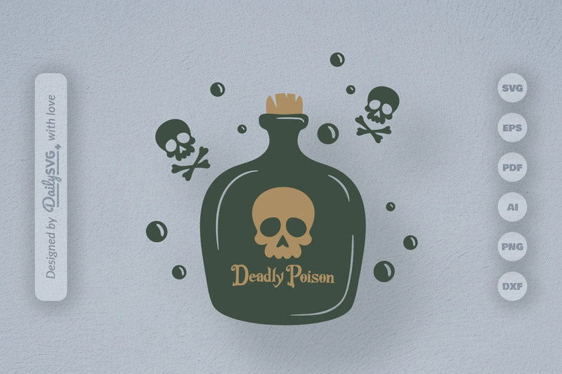 Poison Bottle Halloween SVG Bundle 8 - CraftNest - Digital Crafting and Art