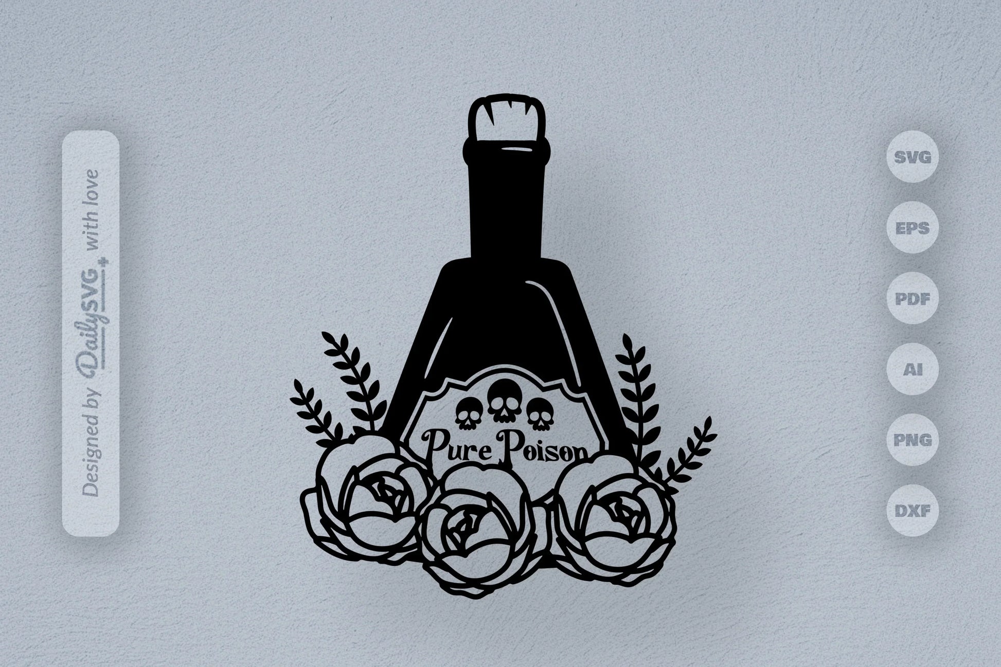 Poison Bottle with Roses Halloween SVG Bundle 9 - CraftNest - Digital Crafting and Art