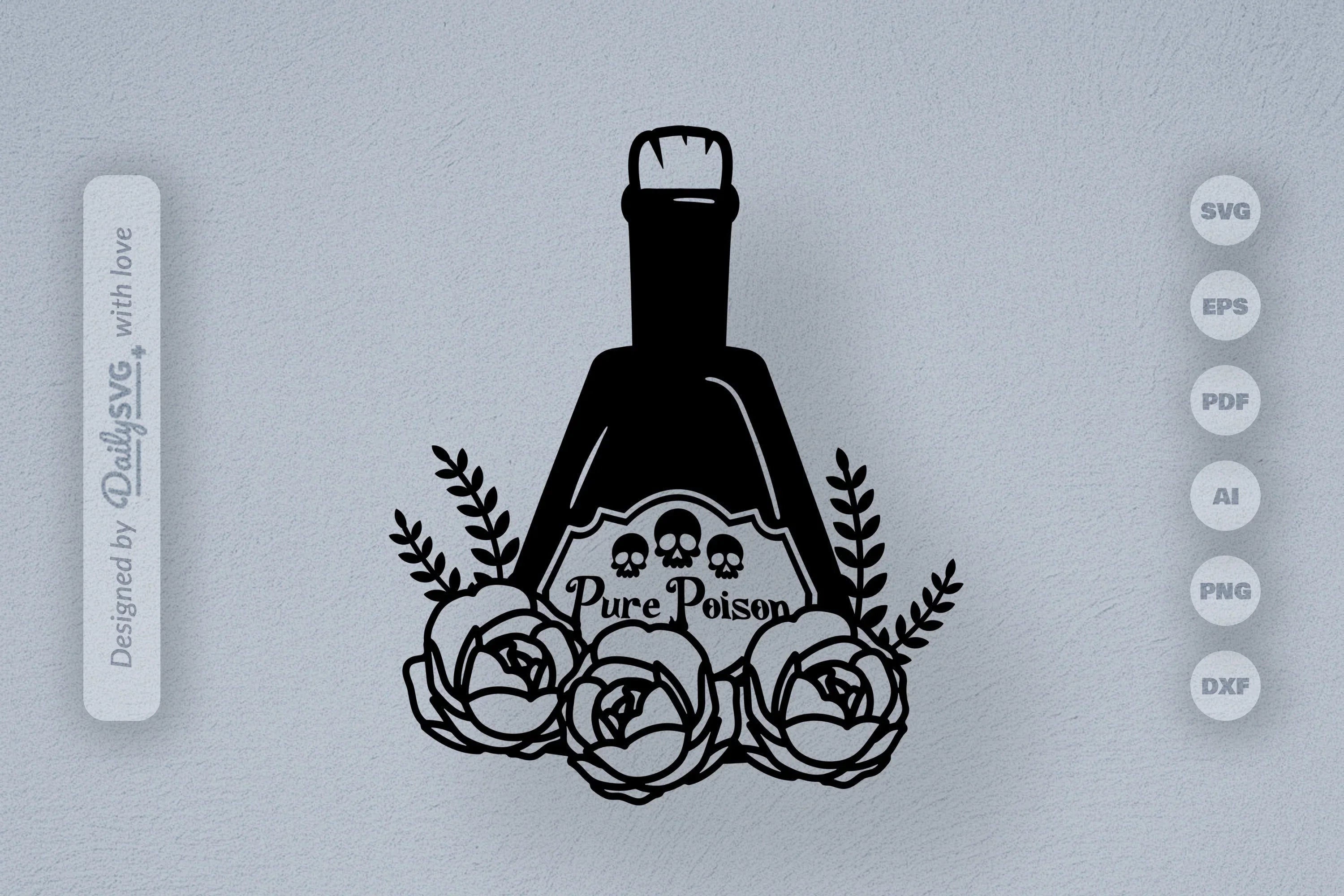 Poison Bottle with Roses Halloween SVG Bundle 9 - CraftNest - Digital Crafting and Art