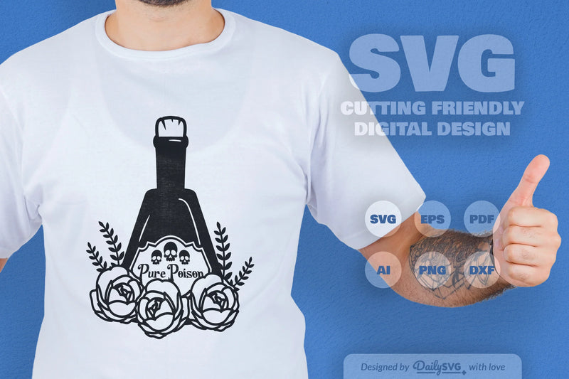 Poison Bottle with Roses Halloween SVG Bundle 9 - CraftNest - Digital Crafting and Art