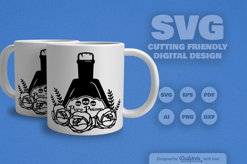 Poison Bottle with Roses Halloween SVG Bundle 9 - CraftNest - Digital Crafting and Art