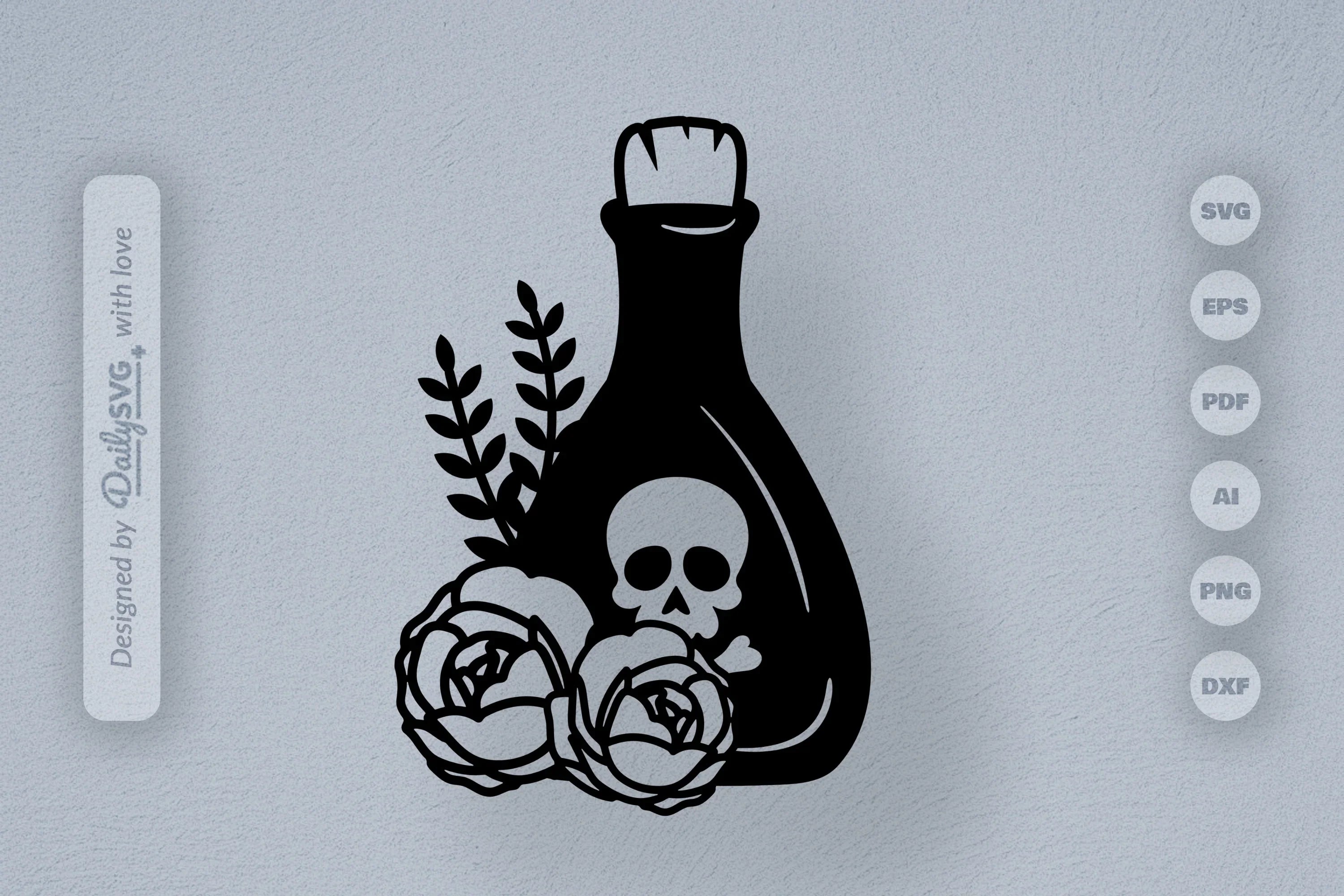 Poison Bottle with Roses Halloween SVG Bundle 2 - CraftNest - Digital Crafting and Art