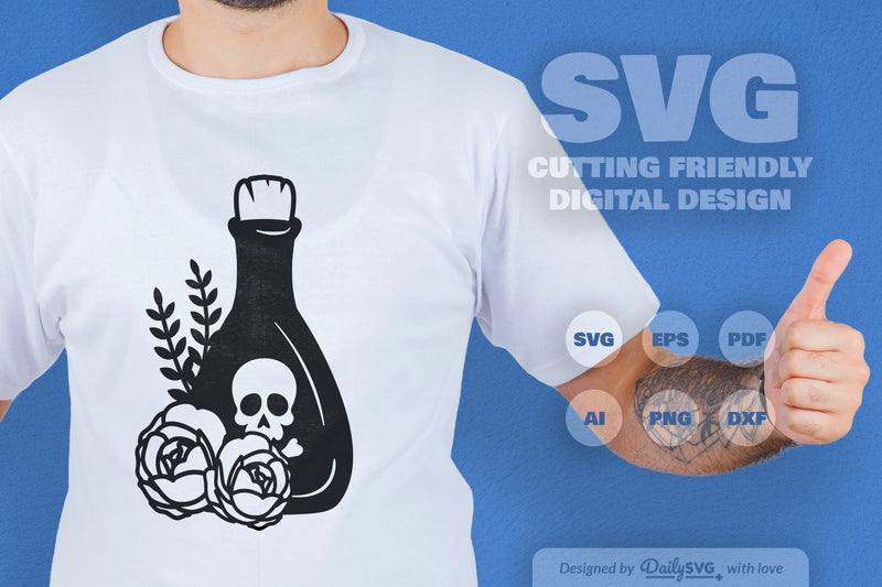 Poison Bottle with Roses Halloween SVG Bundle 2 - CraftNest - Digital Crafting and Art