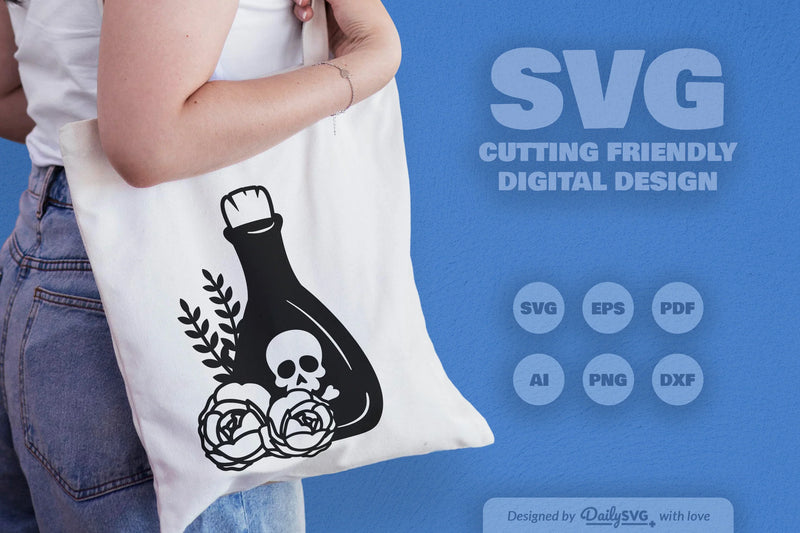 Poison Bottle with Roses Halloween SVG Bundle 2 - CraftNest - Digital Crafting and Art