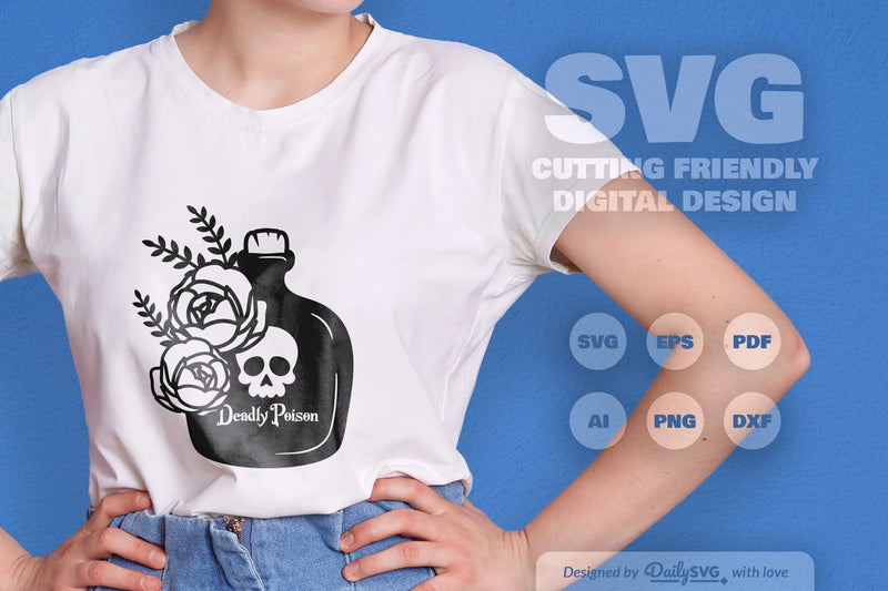 Poison Bottle with Roses Halloween SVG Bundle 5 - CraftNest - Digital Crafting and Art