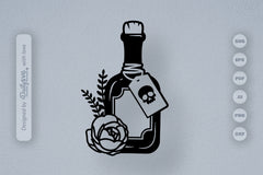 Poison Bottle with Roses Halloween SVG Bundle 6 - CraftNest - Digital Crafting and Art