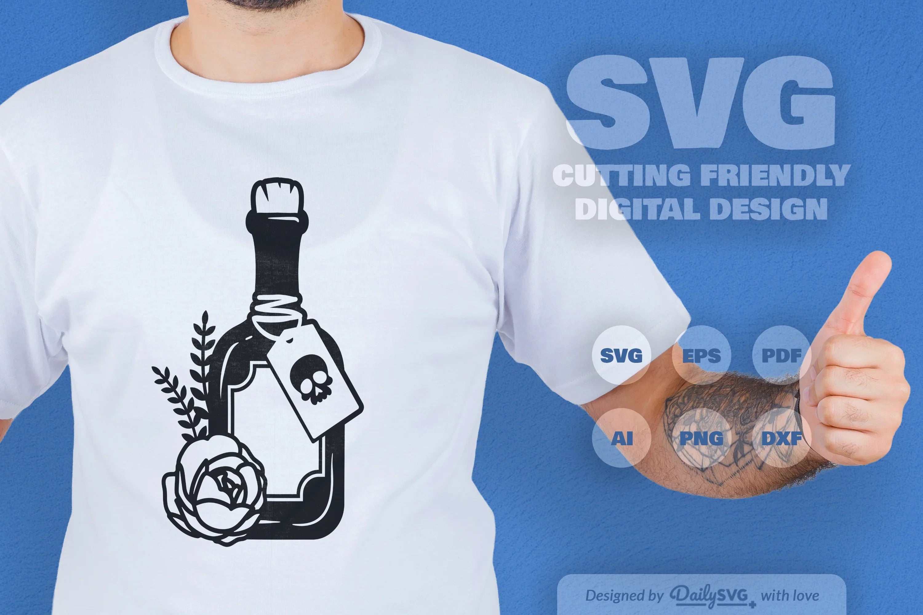 Poison Bottle with Roses Halloween SVG Bundle 6 - CraftNest - Digital Crafting and Art