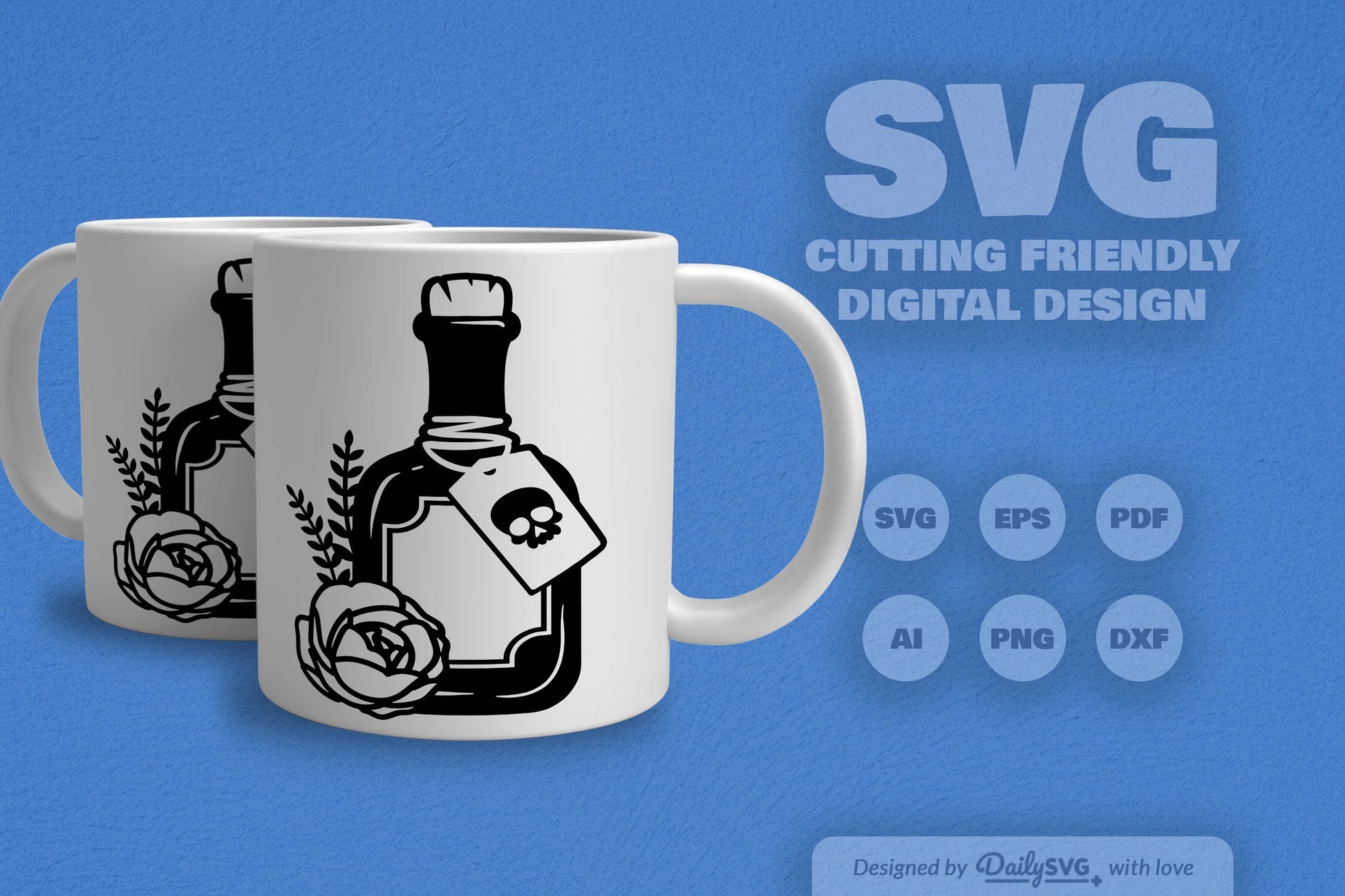 Poison Bottle with Roses Halloween SVG Bundle 6 - CraftNest - Digital Crafting and Art